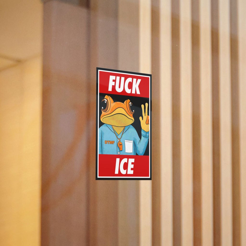 Fuck Ice Sapo Concho Die-Cut Stickers