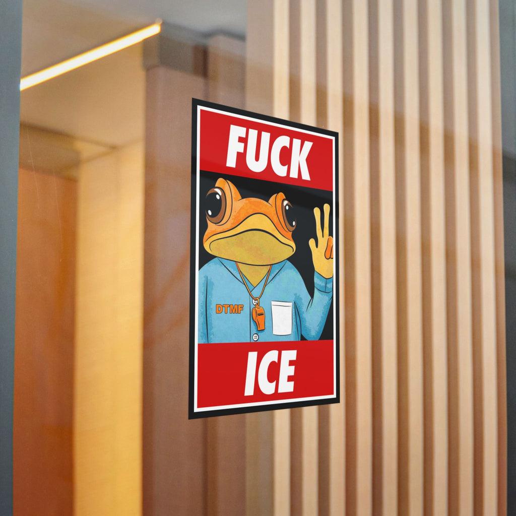 Fuck Ice Sapo Concho Die-Cut Stickers