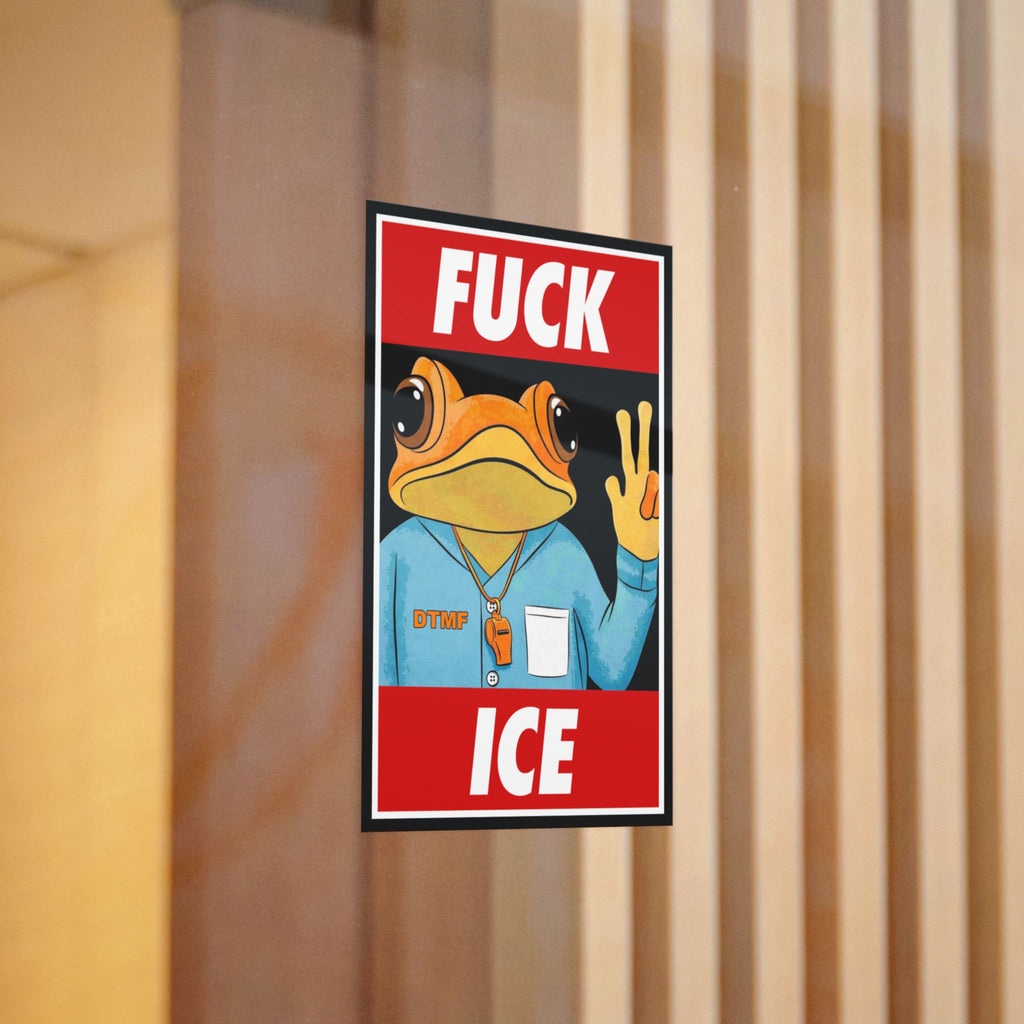 Fuck Ice Sapo Concho Die-Cut Stickers