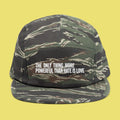 The Only Thing More Powerful Than Hate is Love Embroidered Camo Cap