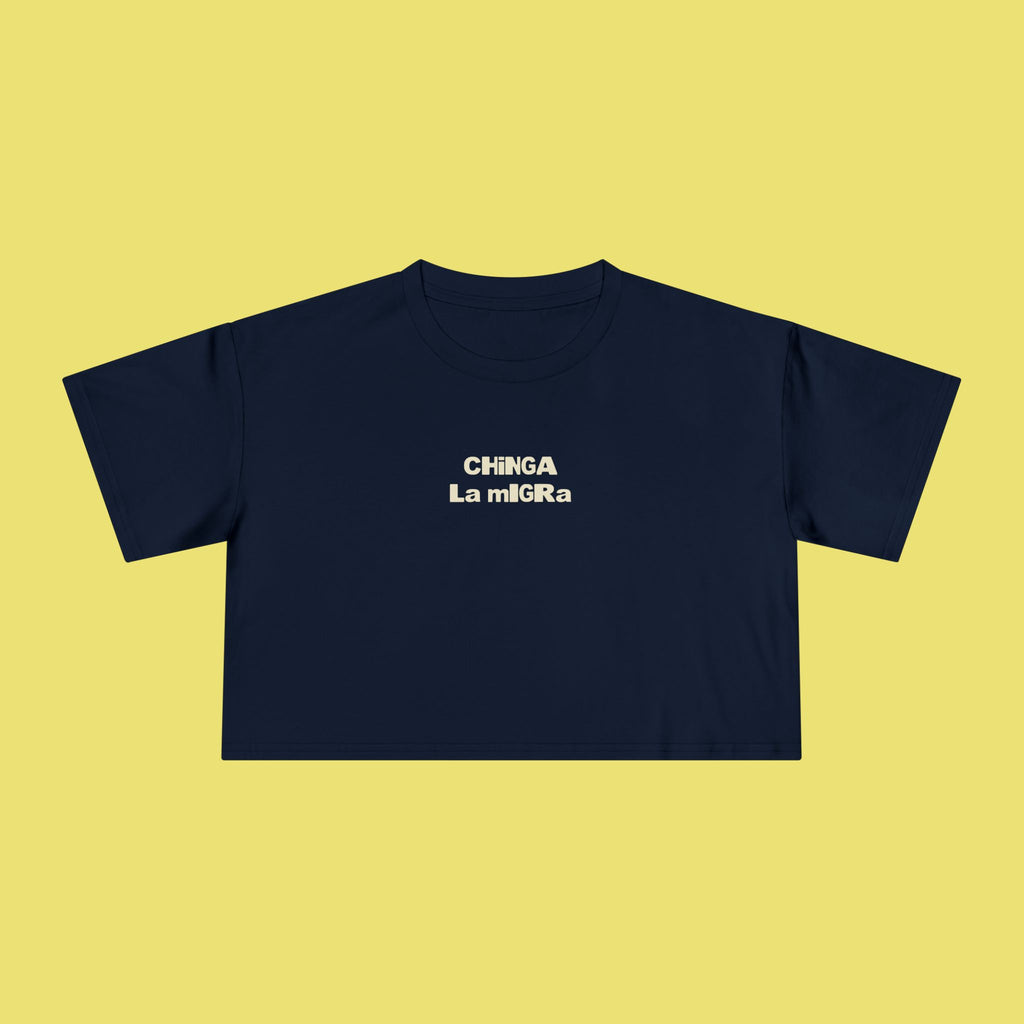 Seattle Chinga La Migra Concho Crop Tee