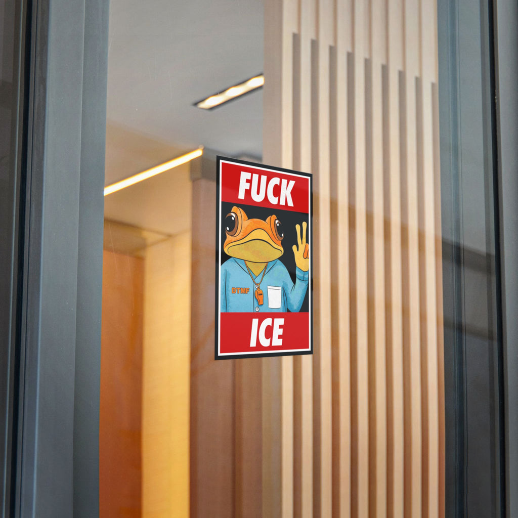 Fuck Ice Sapo Concho Die-Cut Stickers