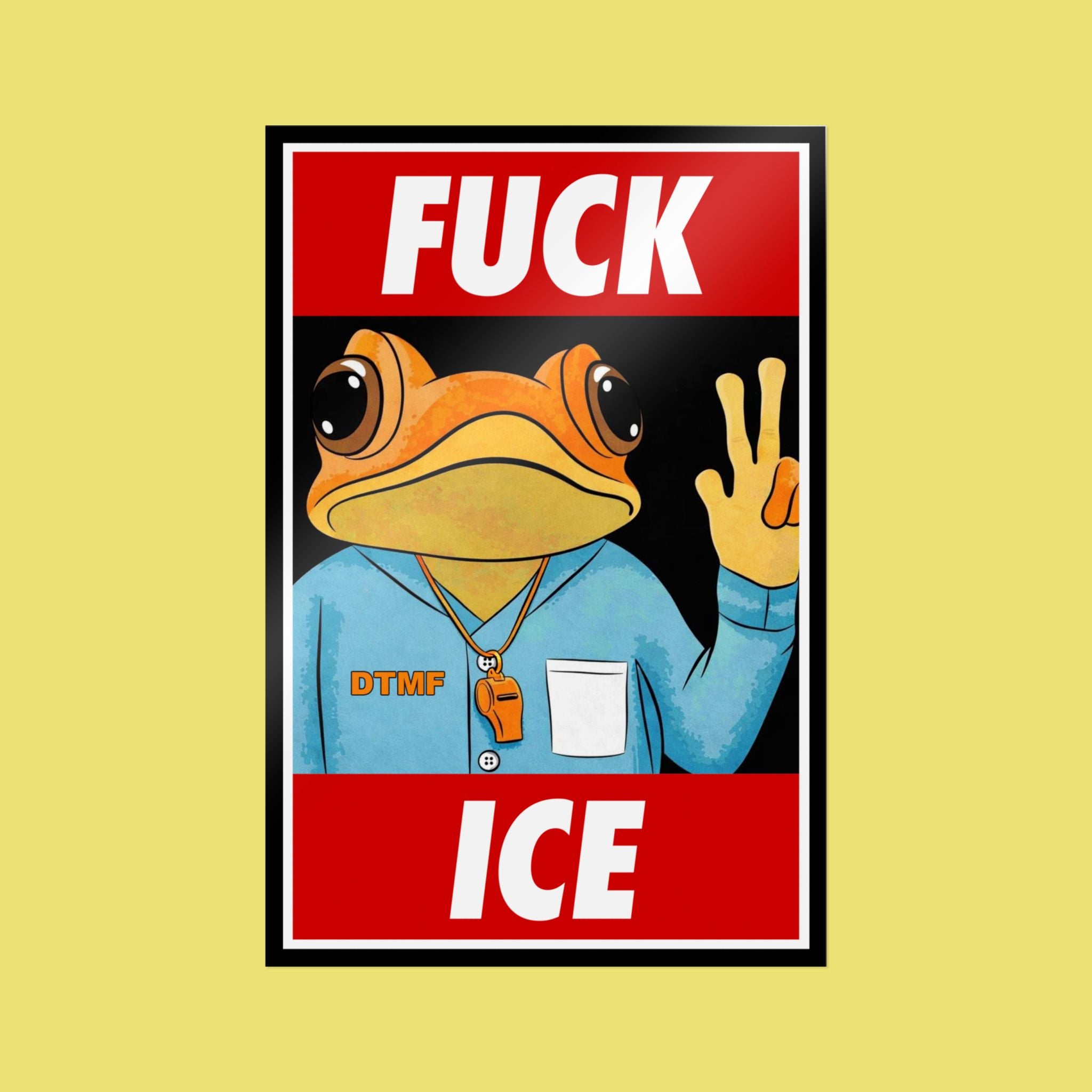 Fuck Ice Sapo Concho Die-Cut Stickers