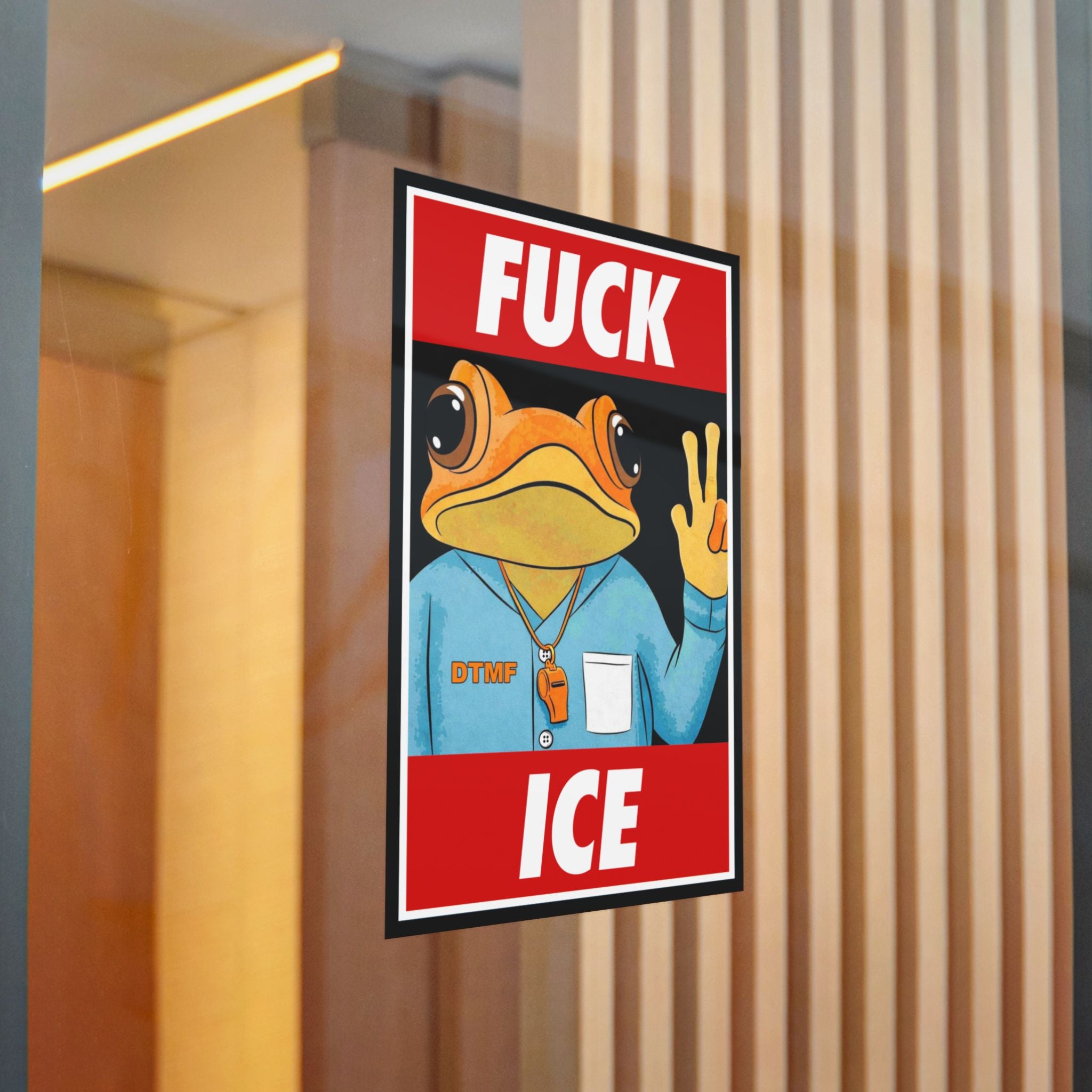 Fuck Ice Sapo Concho Die-Cut Stickers