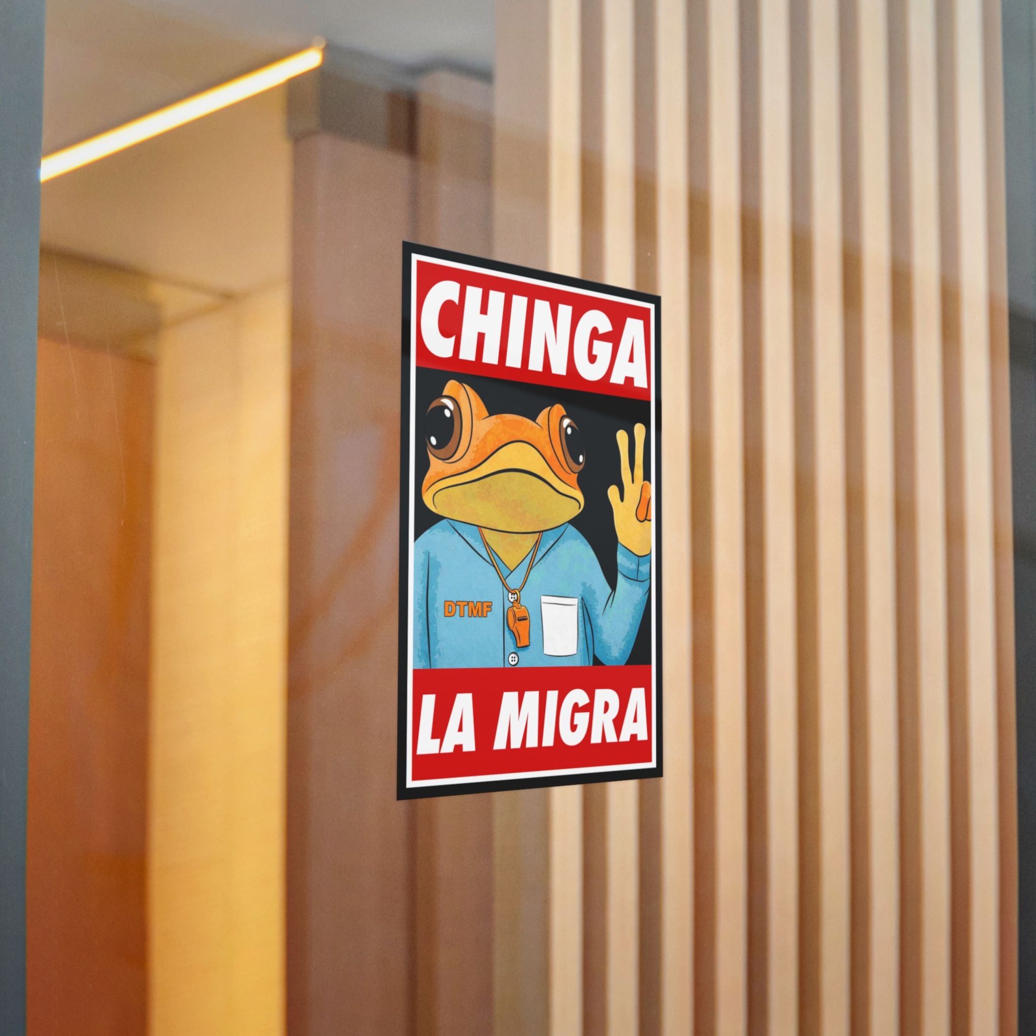 Chinga La Migra Sapo Concho Stickers