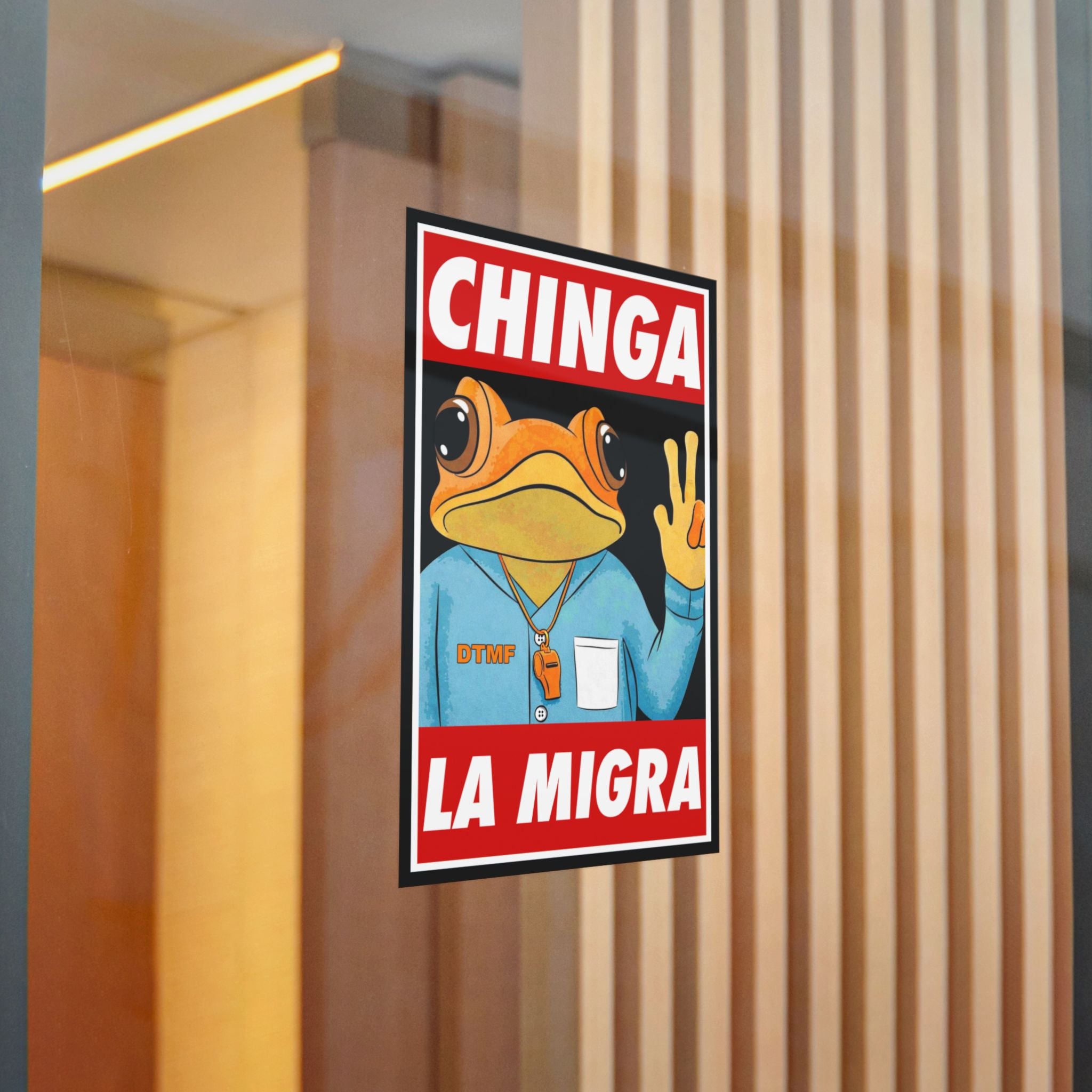 Chinga La Migra Sapo Concho Stickers