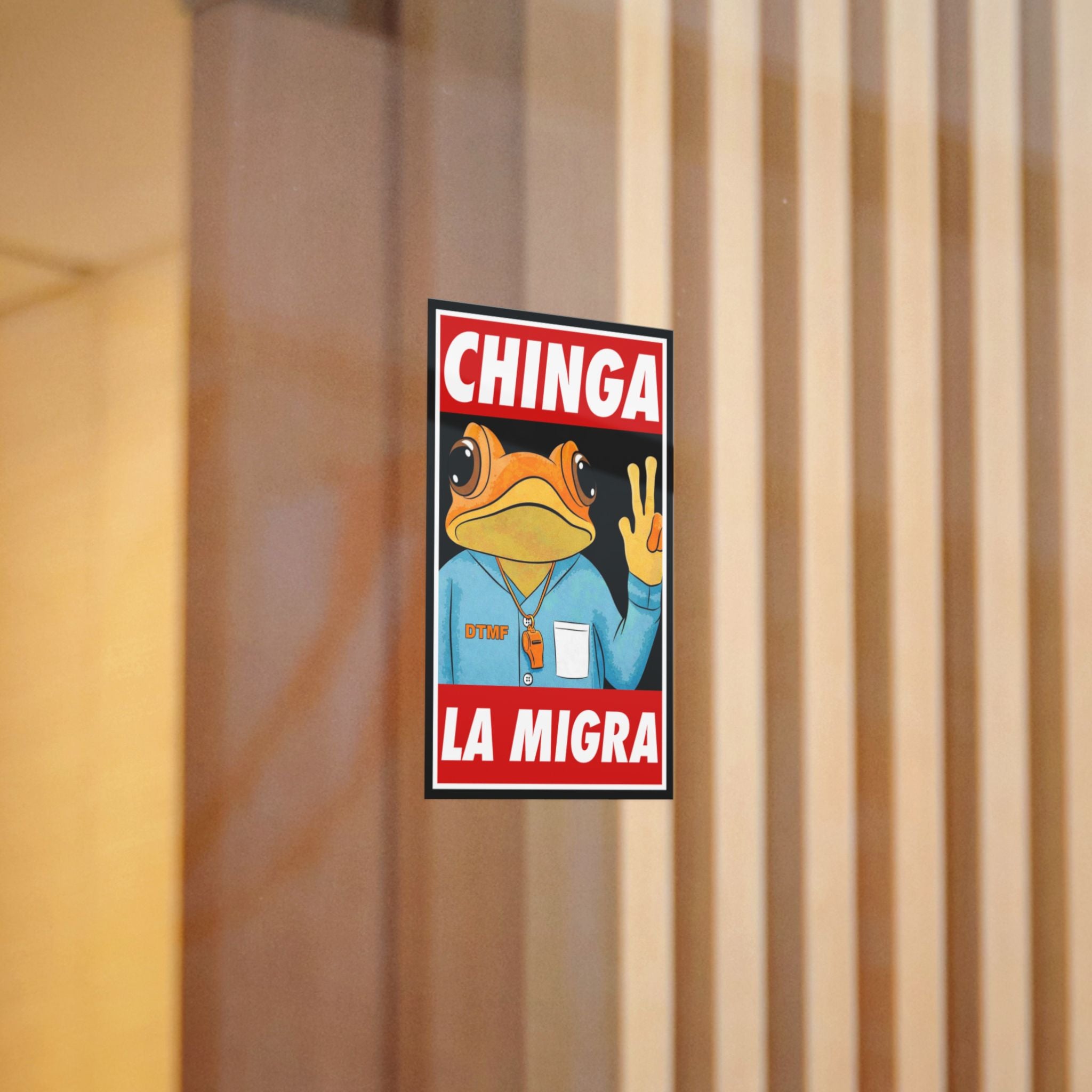 Chinga La Migra Sapo Concho Stickers