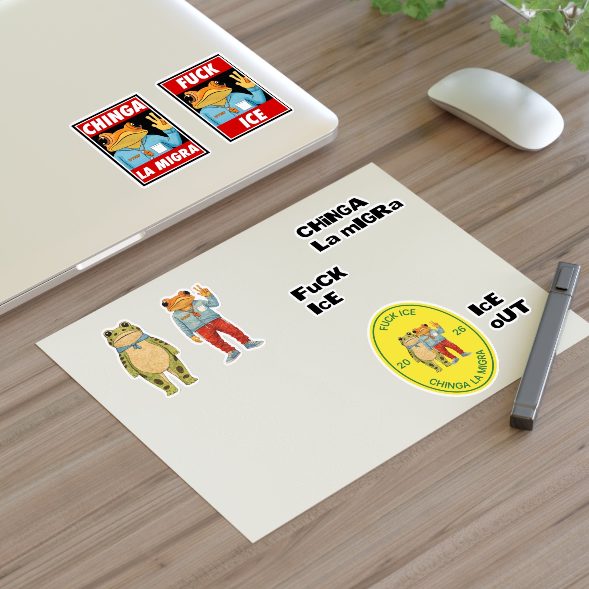 Sapo Concho Chinga La Migra Sticker Sheets