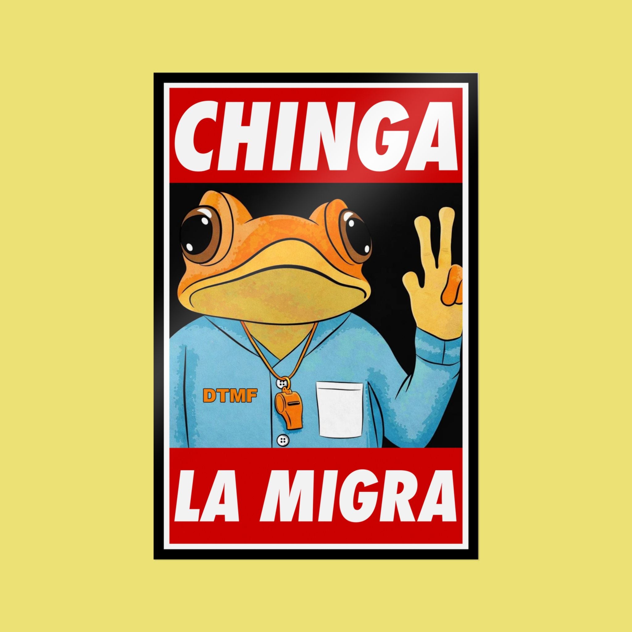 Chinga La Migra Sapo Concho Stickers