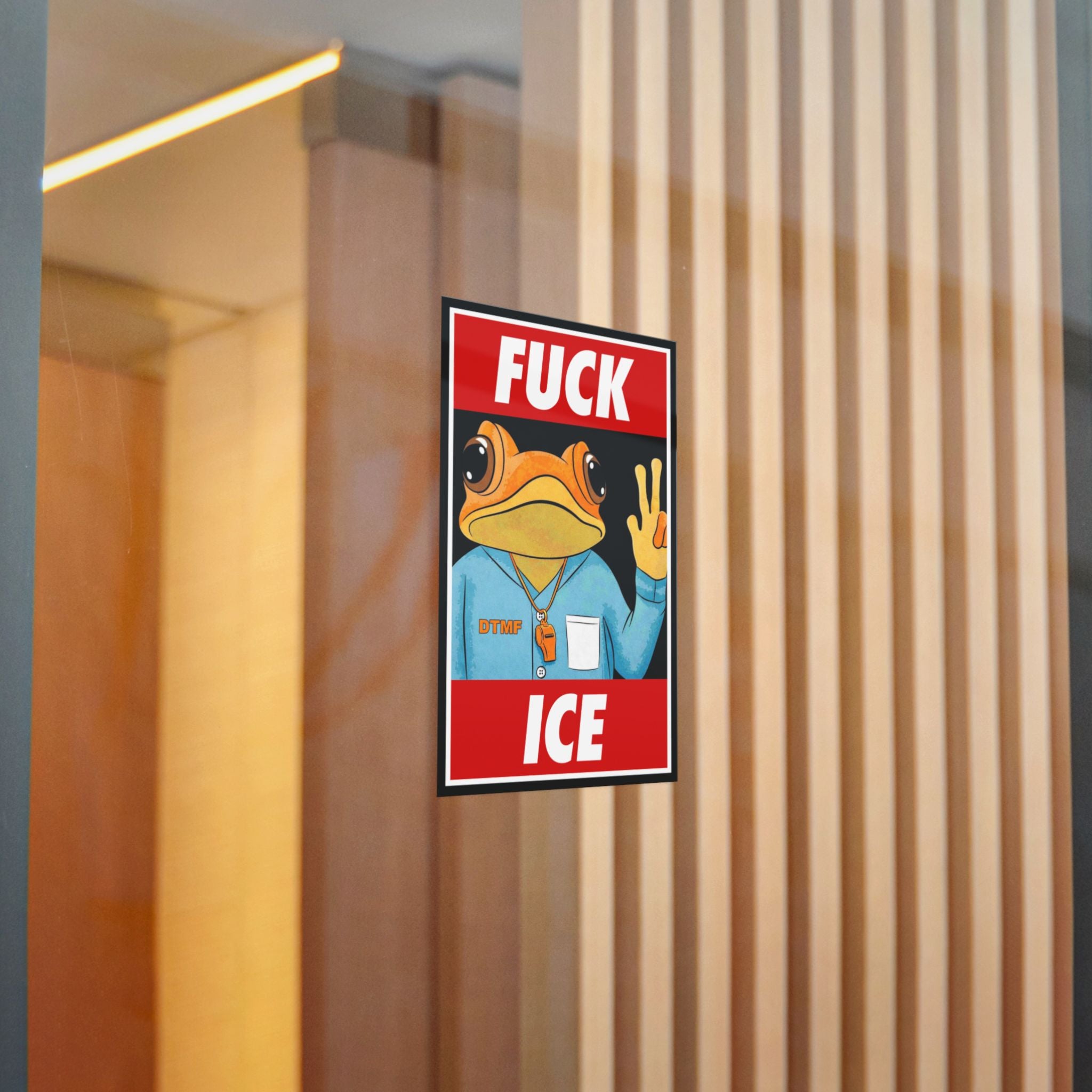 Fuck Ice Sapo Concho Die-Cut Stickers