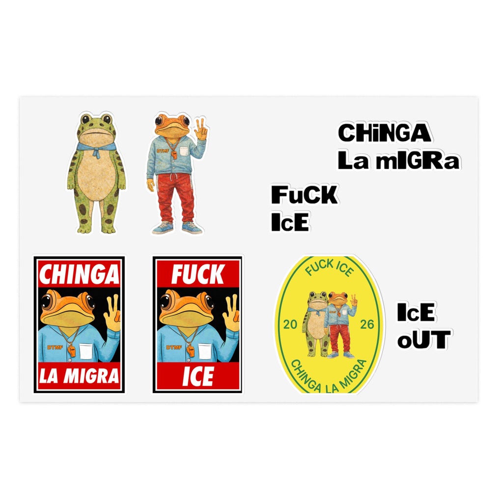 Sapo Concho Chinga La Migra Sticker Sheets