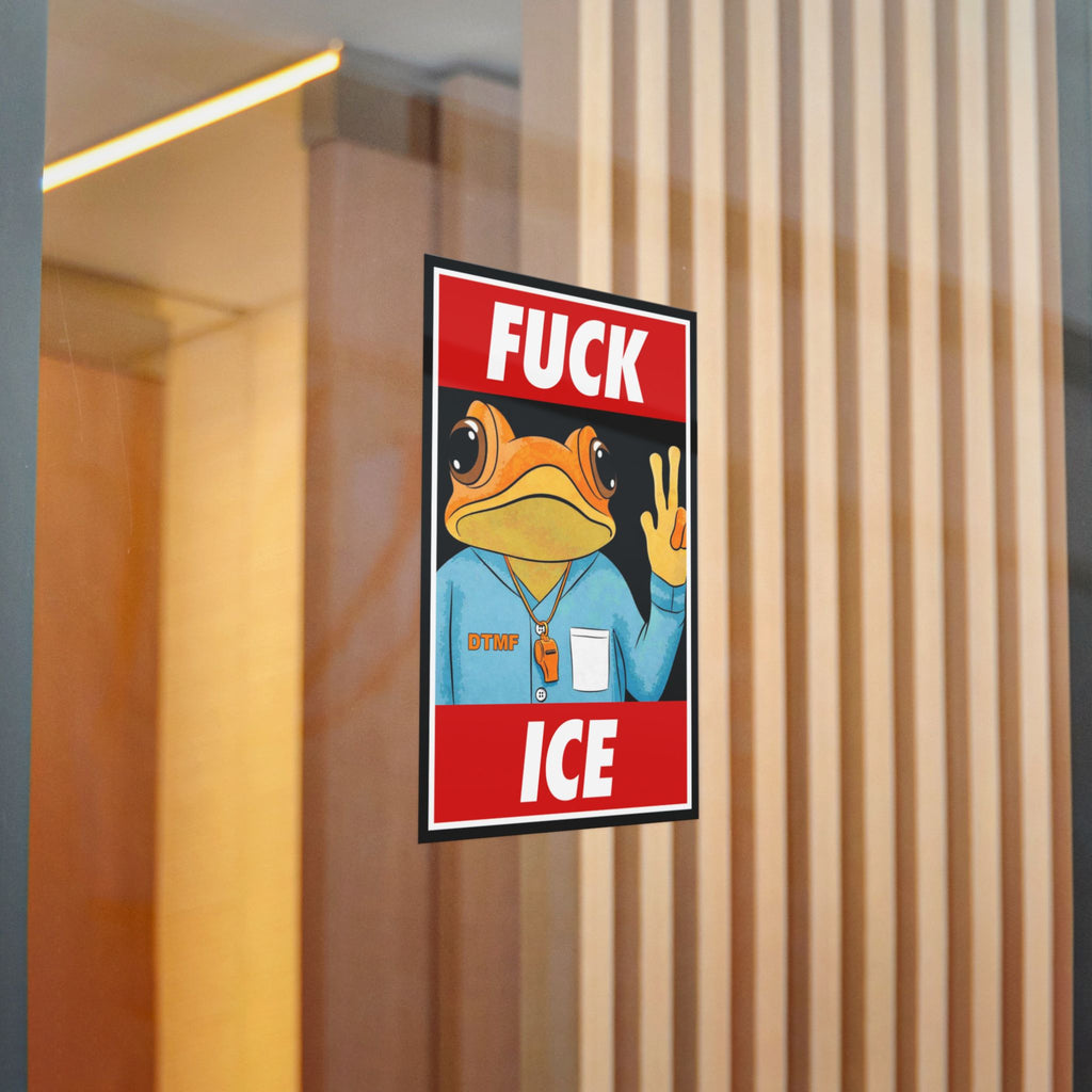 Fuck Ice Sapo Concho Die-Cut Stickers
